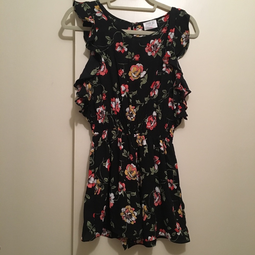 Black and Floral XS Romper- Sienna Sky